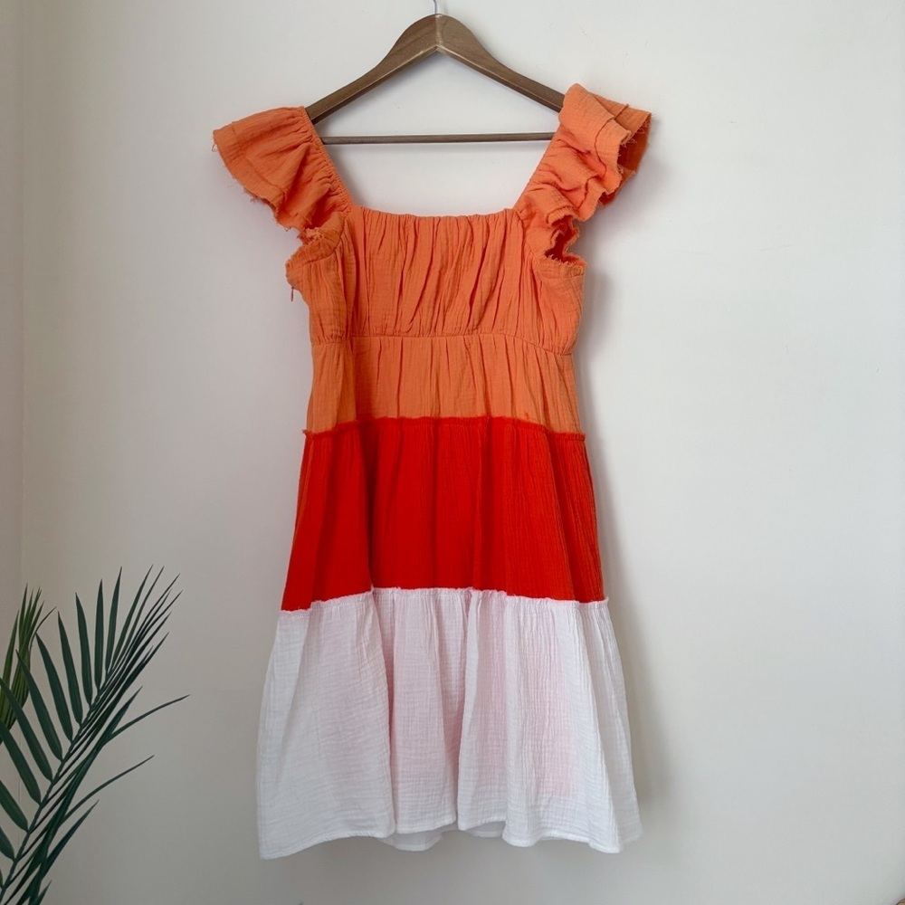 Victoria Dunn VD Lounge Colorblock Gauze Dress XS Summer Coastal - Picture 4 of 6